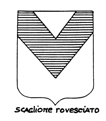 Imagem do termo heráldico: Scaglione rovesciato